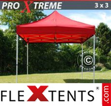 Chapiteau pliant FleXtents Xtreme 3x3m Rouge