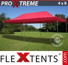 Chapiteau pliant FleXtents Xtreme 4x8m Rouge