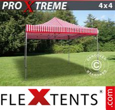 Chapiteau pliant FleXtents Xtreme 4x4m rayé