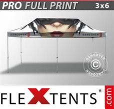 Chapiteau pliant FleXtents PRO avec impression numérique, 3x6m