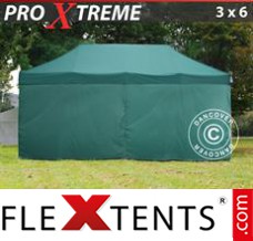 Chapiteau pliant FleXtents Xtreme 3x6m Vert, avec 6 cotés